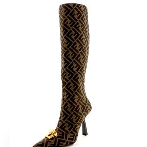 Fendi Versace collection knee high boots size 38.5
